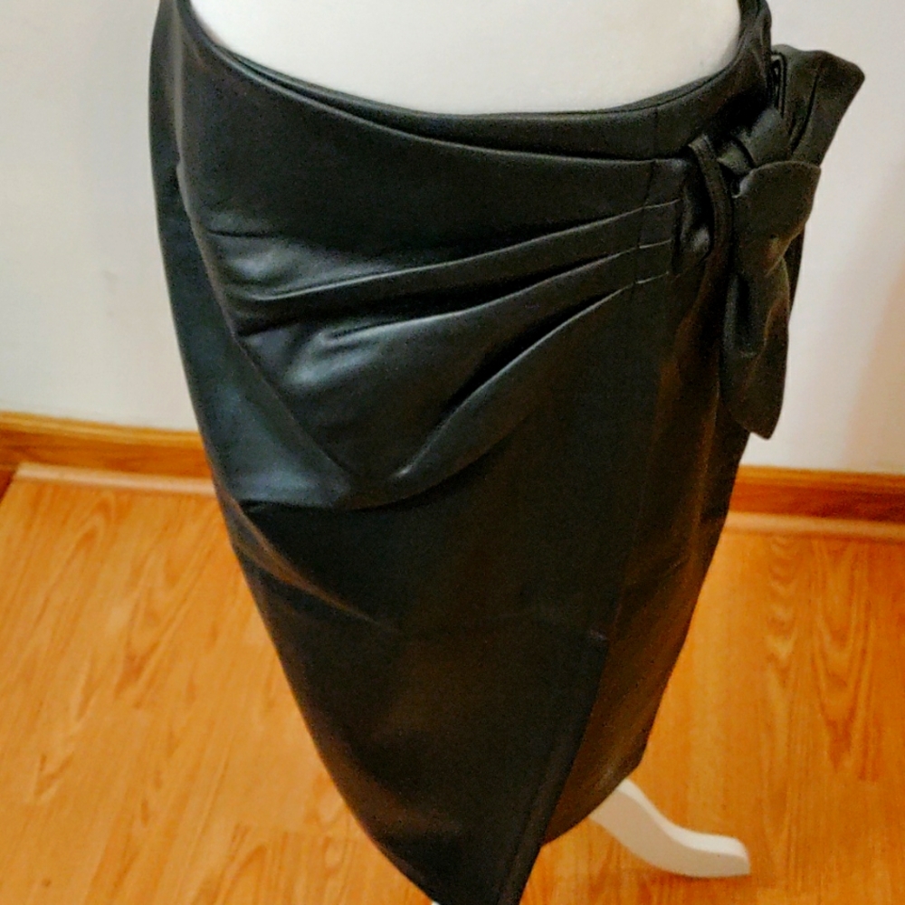 INC Faux Leather Skirt